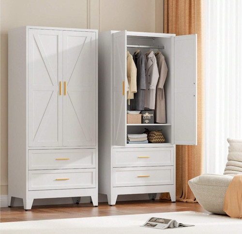 Metal armoire closet - 71",