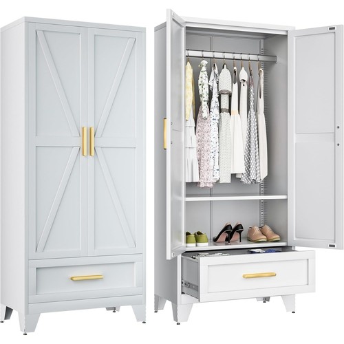 Farmhouse metal wardrobe - metal,